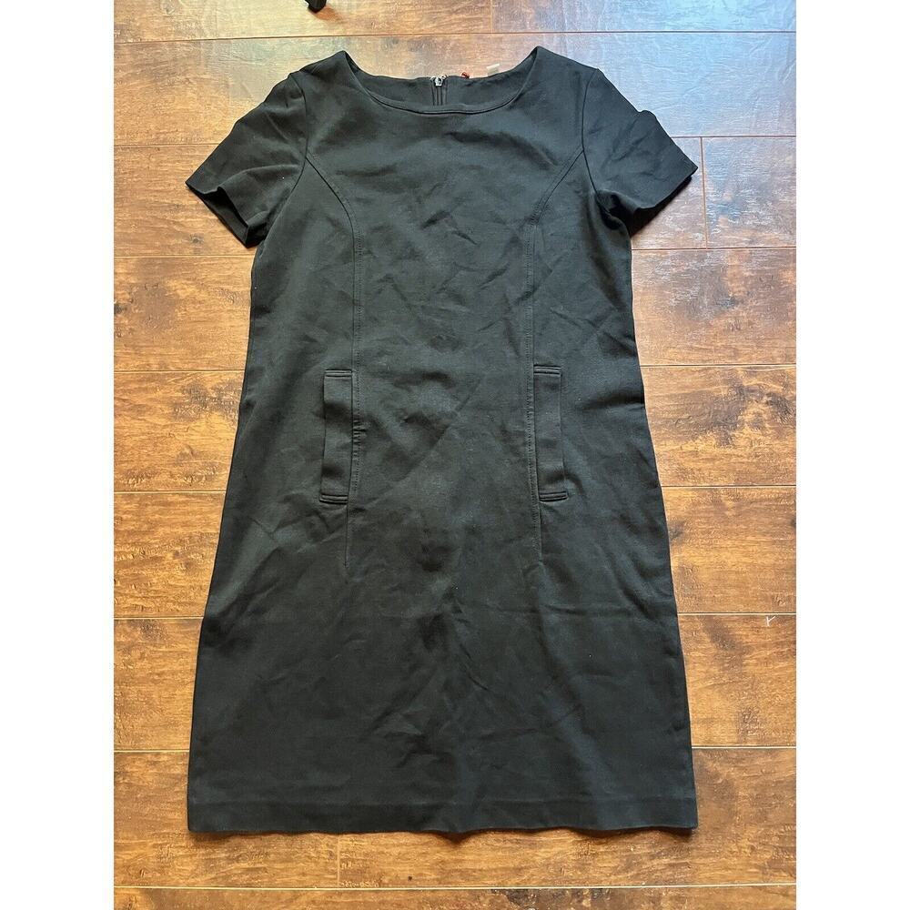 Uniqlo Short Sleeve Casual Stretch Black Pocket Dress Womens Size XS